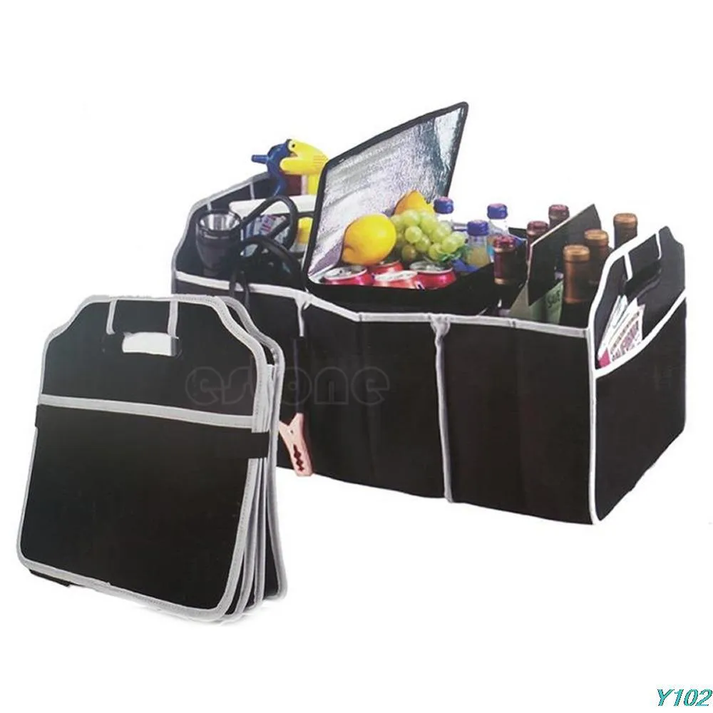 Foldable Travel Car Trunk Boot Organiser (Black)