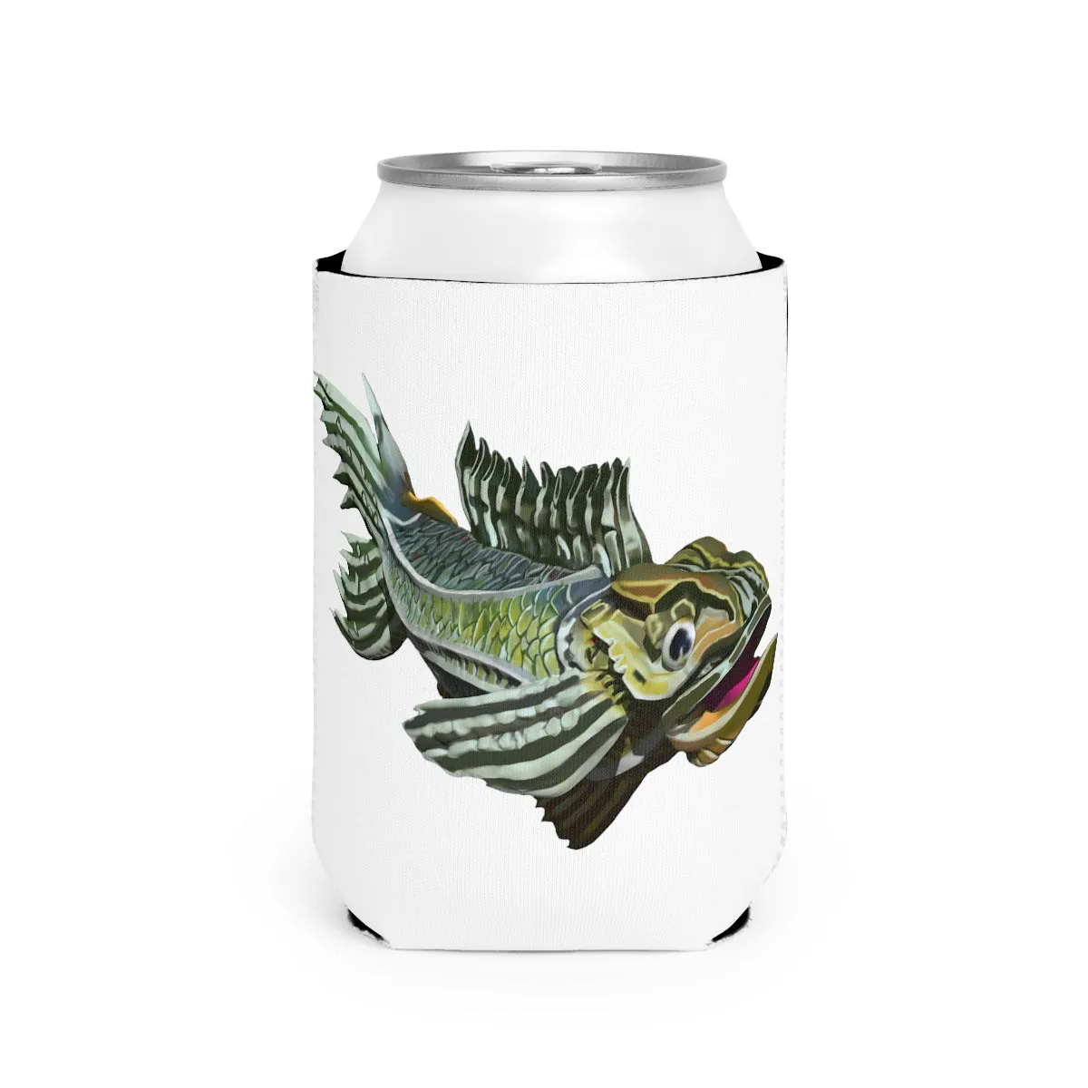 Green Fish Can Cooler Sleeve