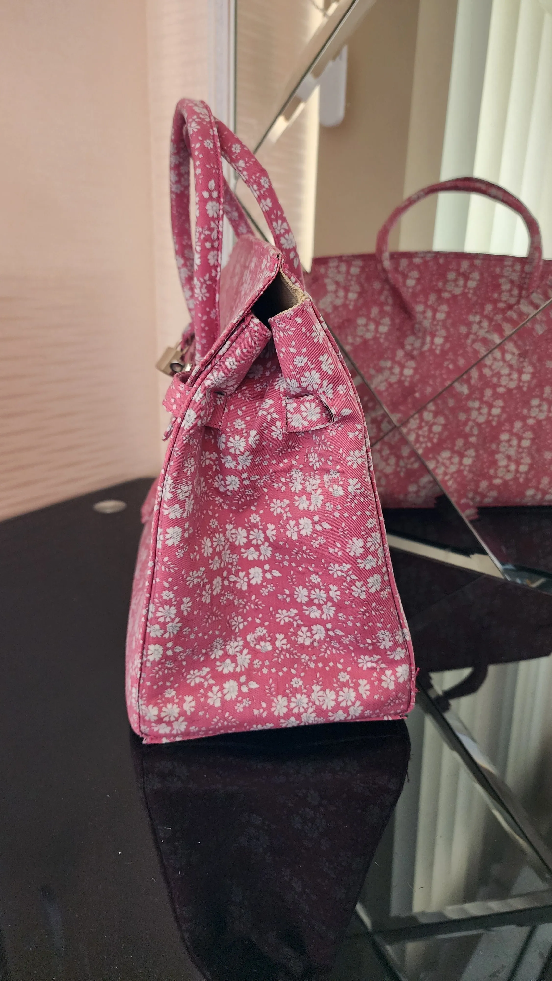 Handmade Cotton printed, Medium size (35cm)_Deep pink