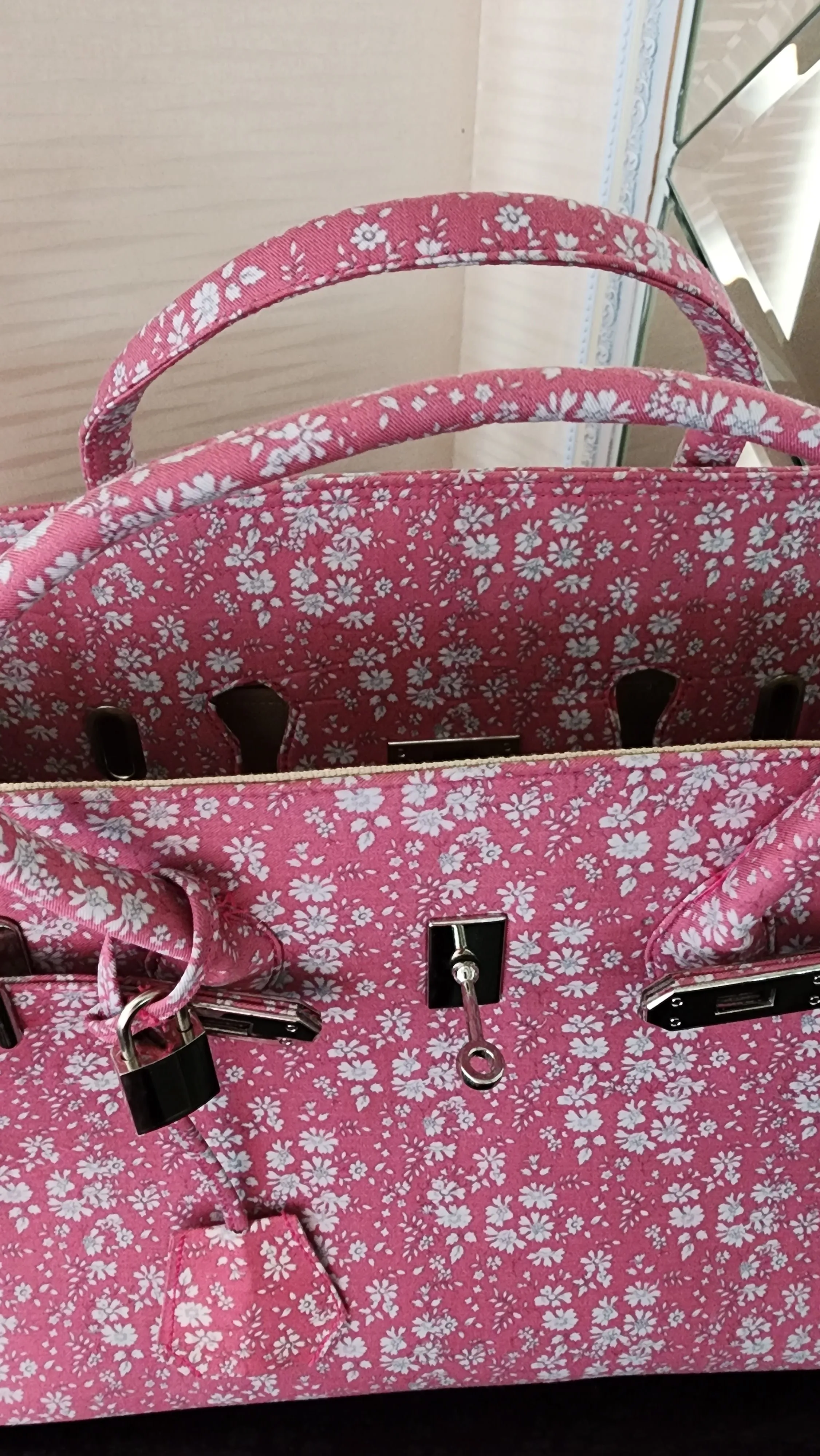 Handmade Cotton printed, Medium size (35cm)_Deep pink