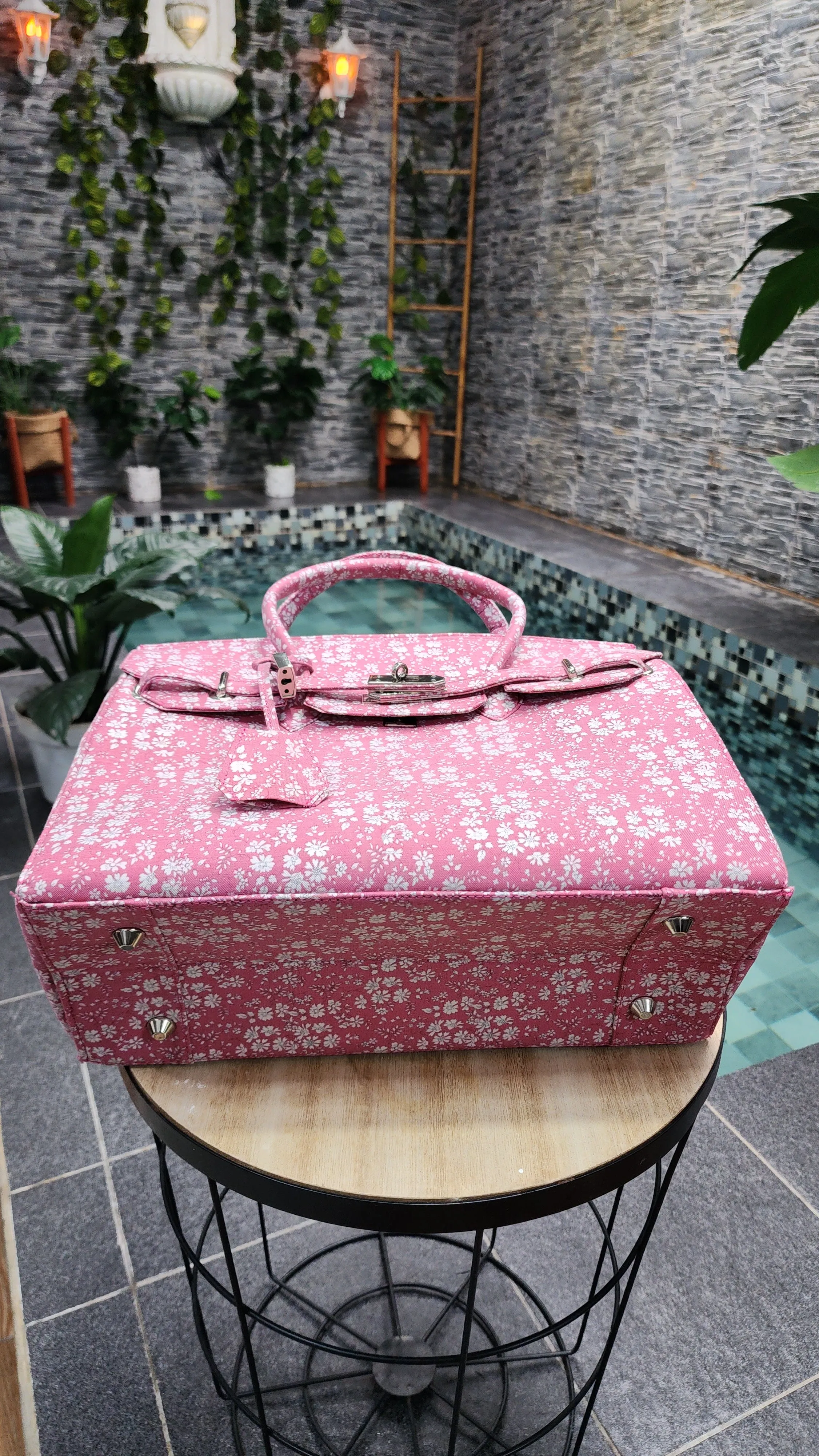 Handmade Cotton printed, Medium size (35cm)_Deep pink