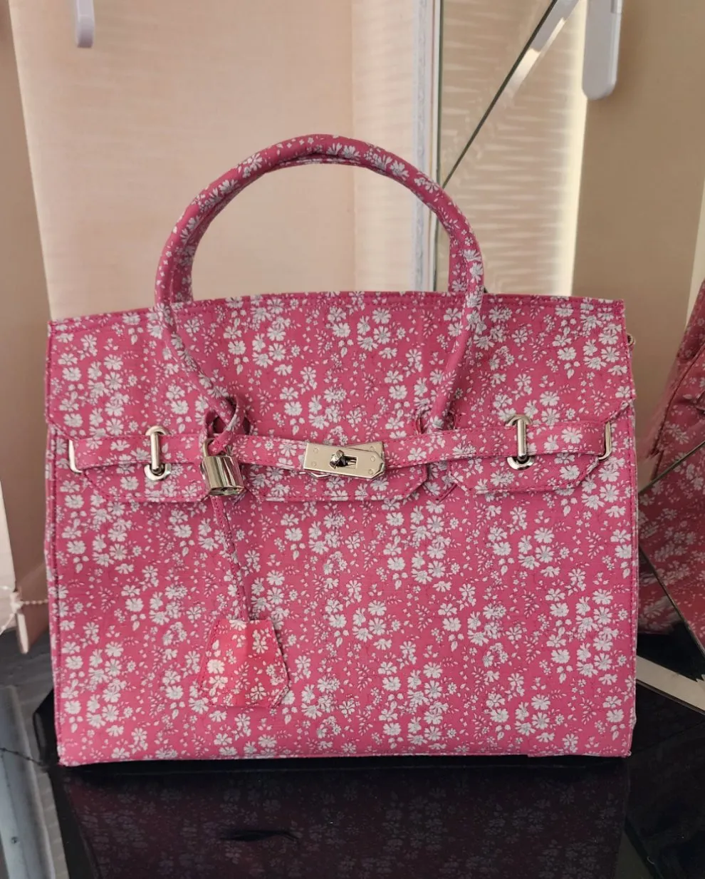 Handmade Cotton printed, Medium size (35cm)_Deep pink