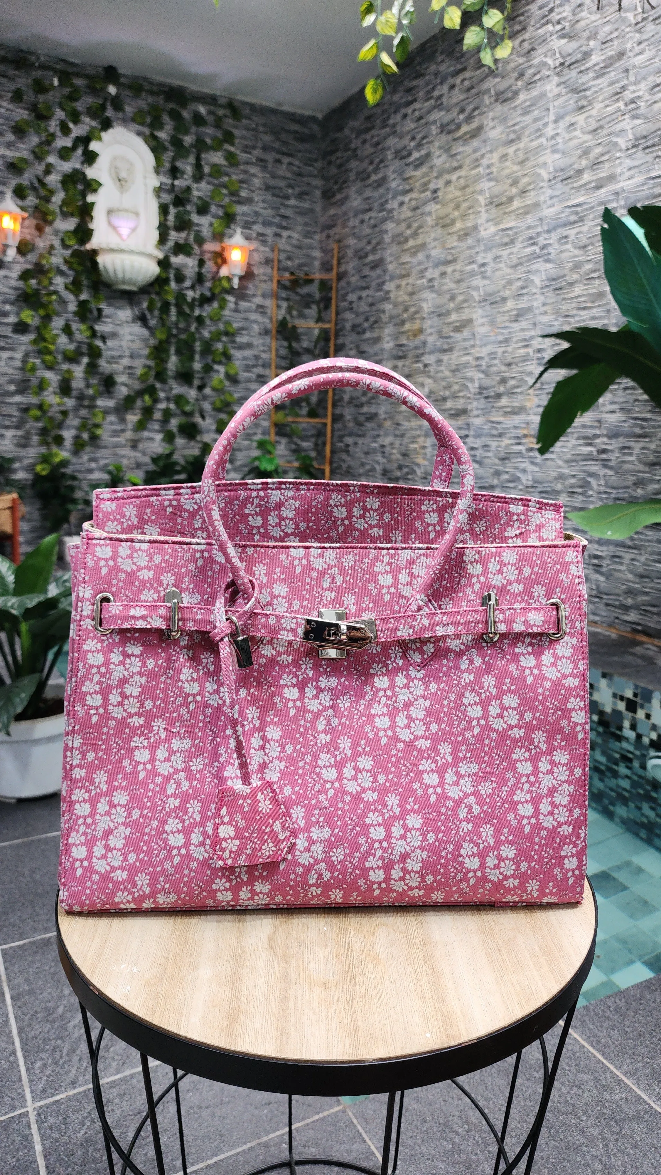 Handmade Cotton printed, Medium size (35cm)_Deep pink