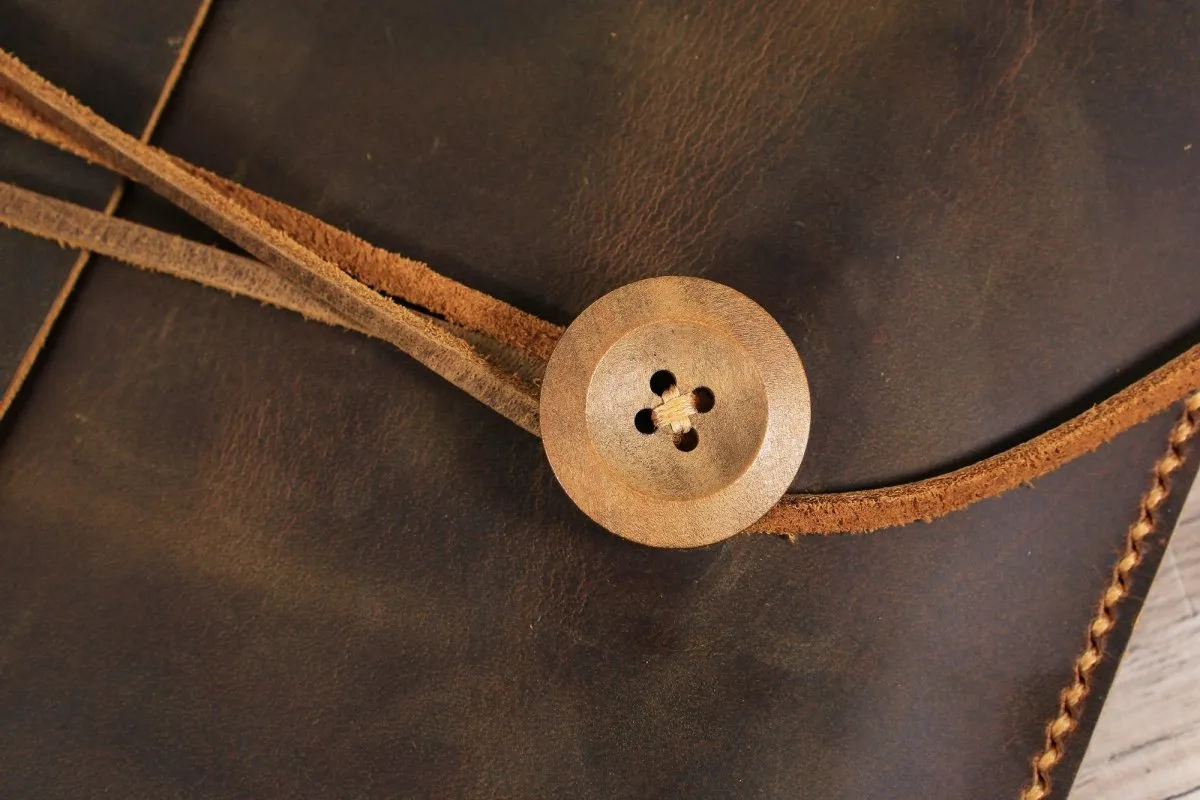 Handmade leather macbook sleeve case for 2024 macbook pro 13 15