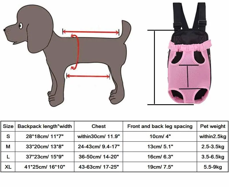 Hands free bag for small dogs max 22lbs