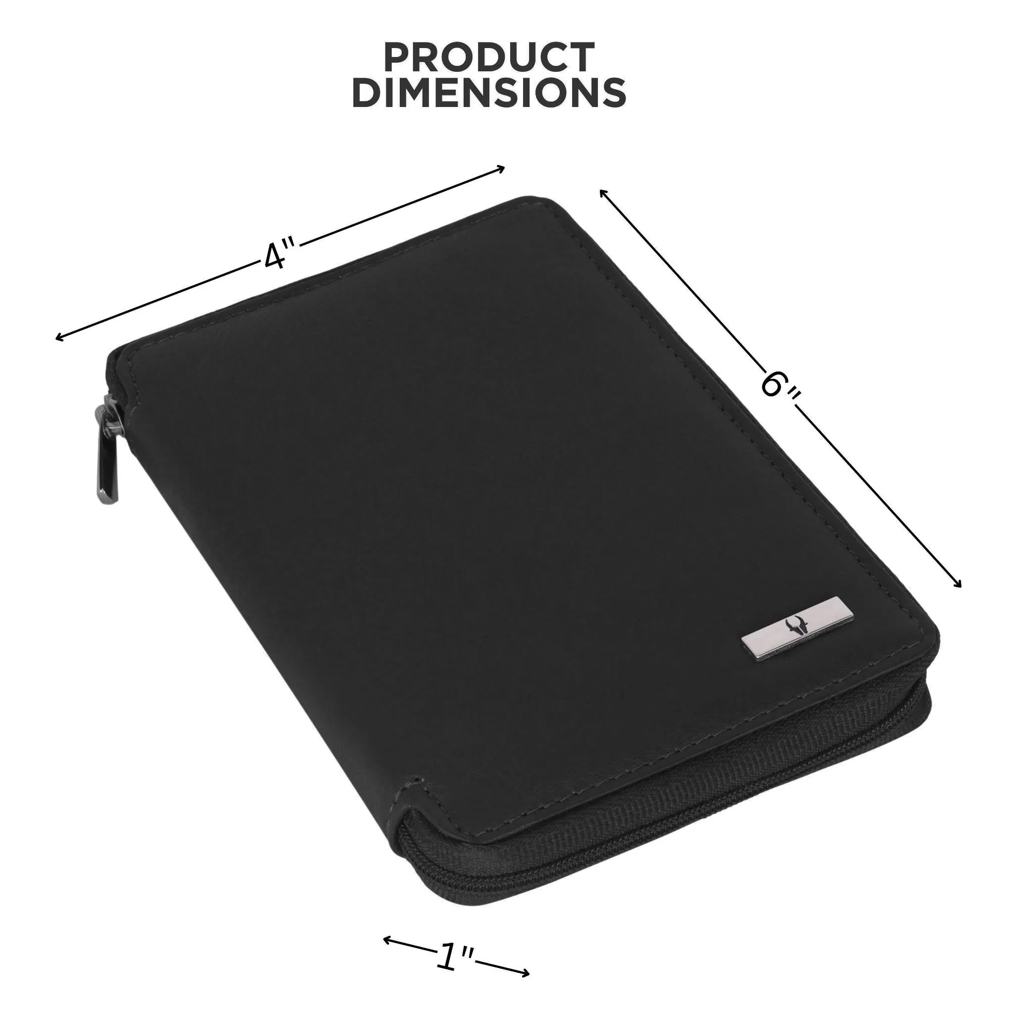 HUDSON RFID Protected Maroon Leather Passport Holder for Men & Women