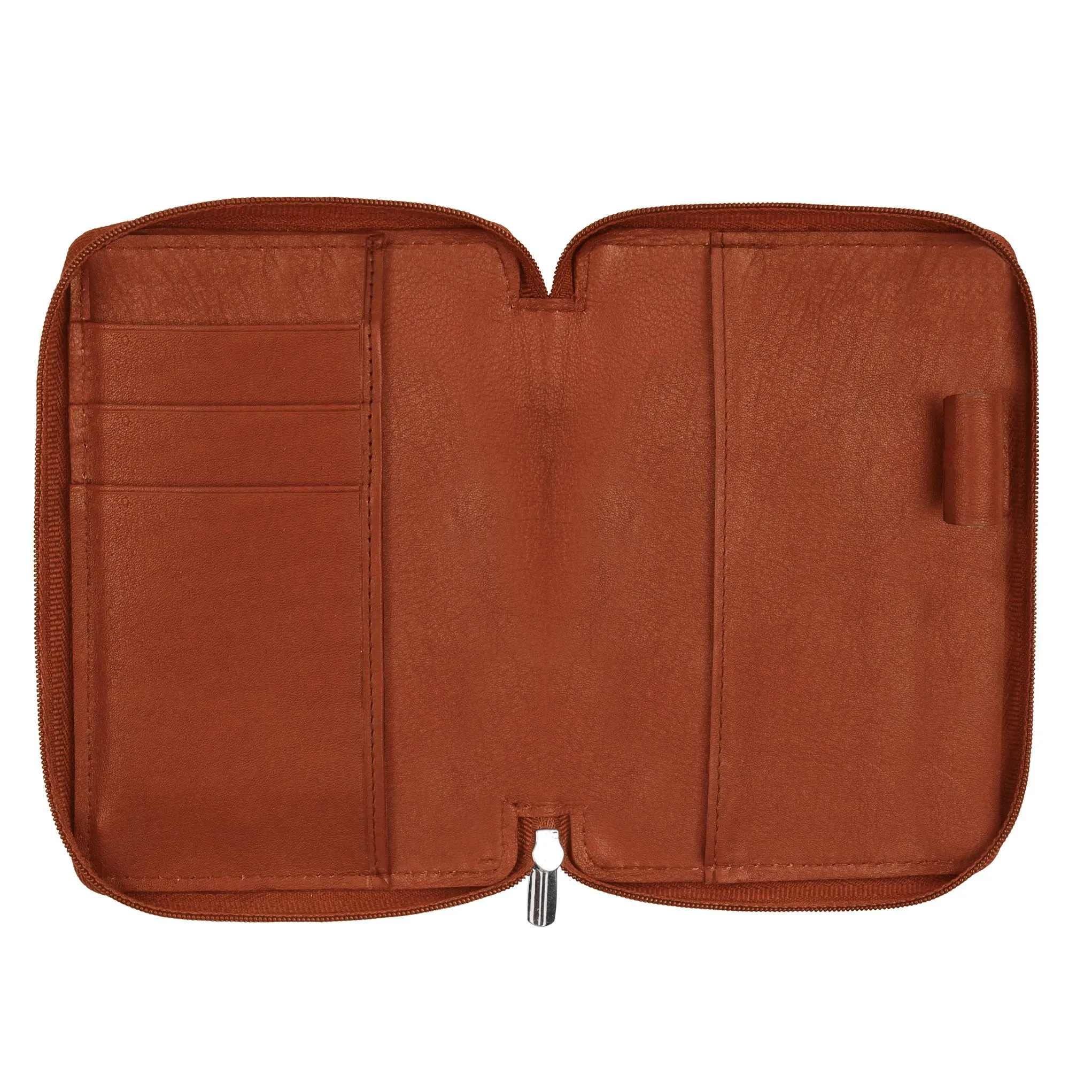HUDSON RFID Protected Maroon Leather Passport Holder for Men & Women