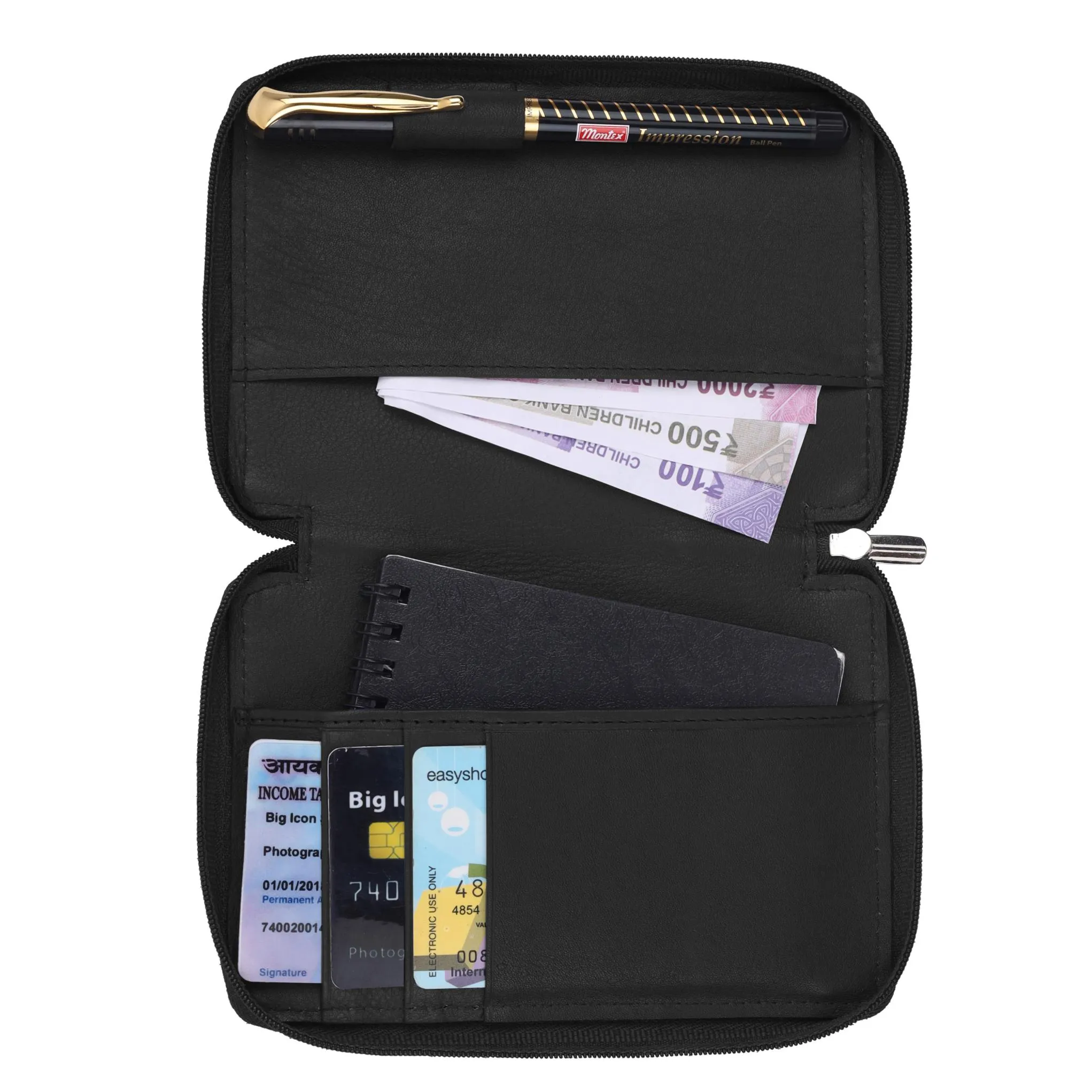 HUDSON RFID Protected Maroon Leather Passport Holder for Men & Women