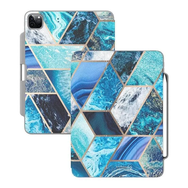 iPad Pro 12.9 2022 i-Blason Cosmo Full-Body Trifold Stand