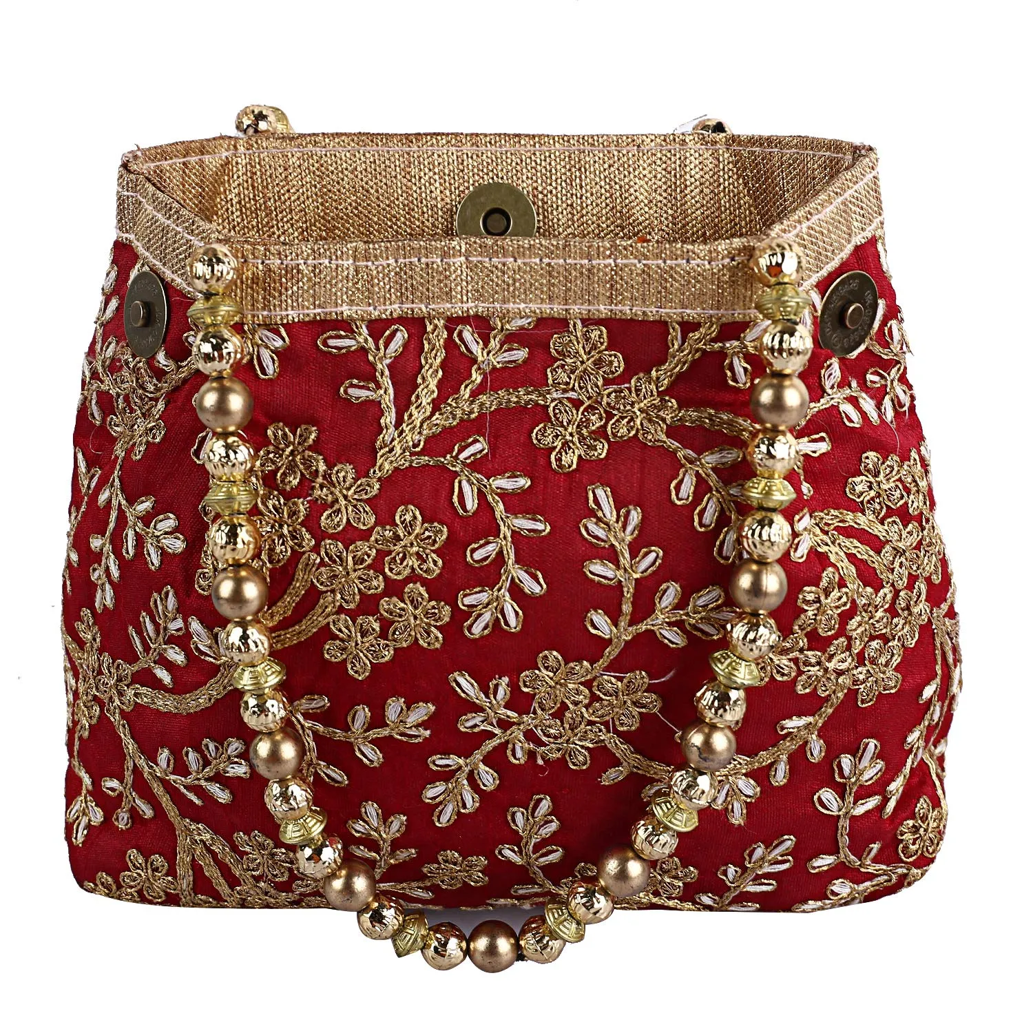 Kuber Industries 2 Pieces Polyester Embroidered Woman Potli Bag (CTKTC4389)