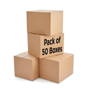 Kuber Industries Corrugated Box | 3 Ply Corrugated Packing Box | Corrugated for Shipping | Corrugated for Courier & Goods Transportation | 50 Piece | P00-181105110mm | Brown