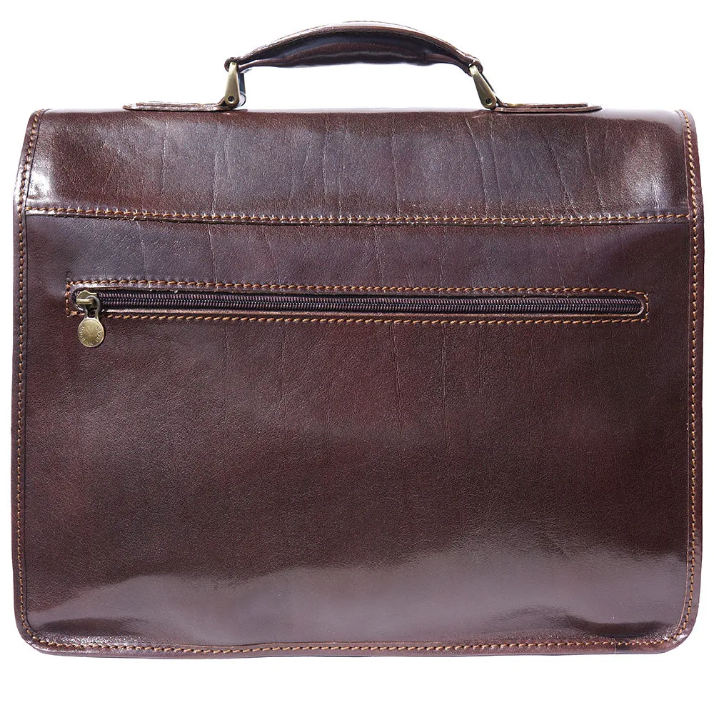 Leather briefcase with Laptop compartment inside