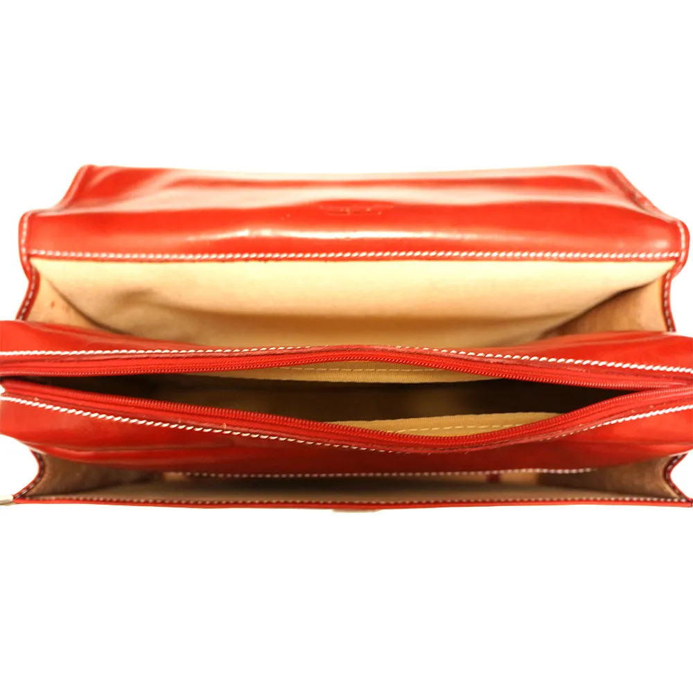Leather briefcase with Laptop compartment inside