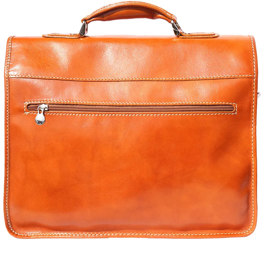 Leather briefcase with Laptop compartment inside