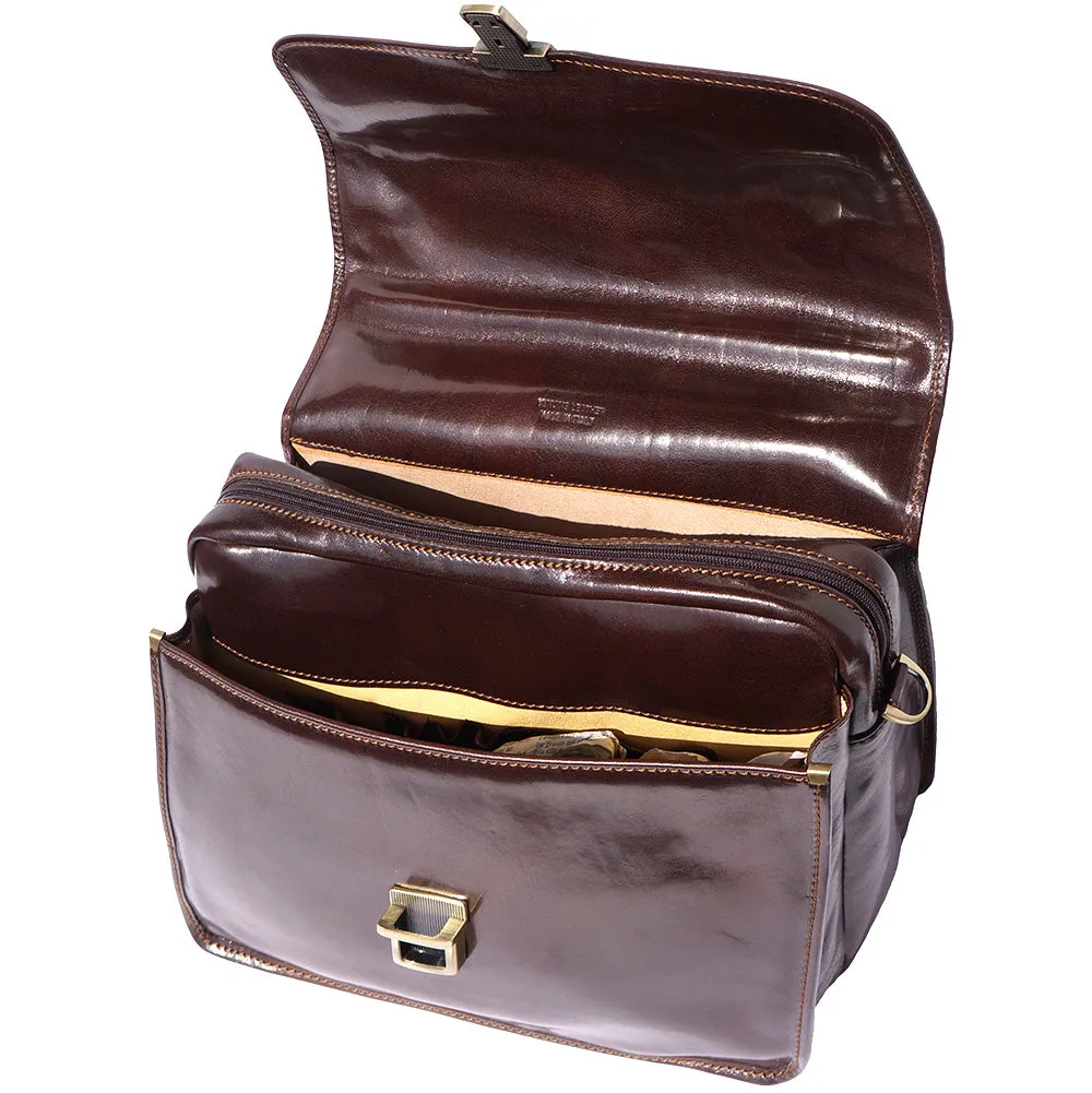 Leather briefcase with Laptop compartment inside