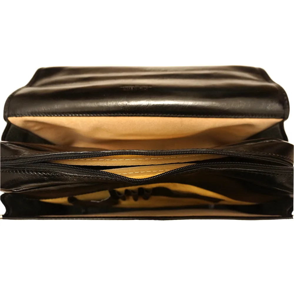 Leather briefcase with Laptop compartment inside