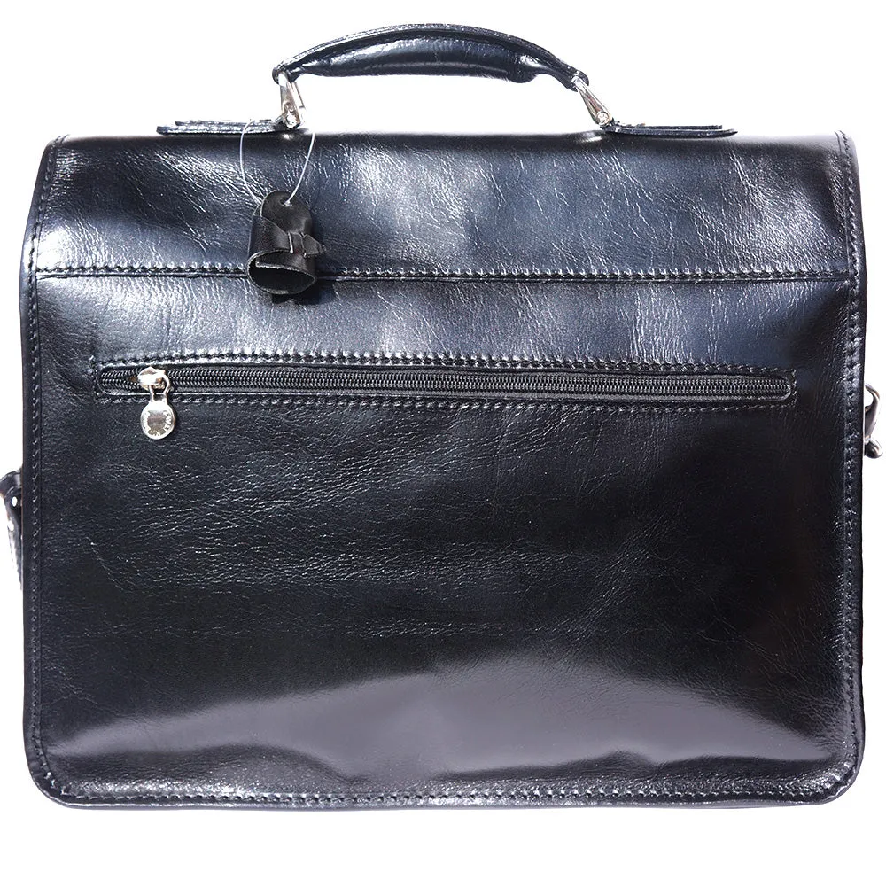 Leather briefcase with Laptop compartment inside