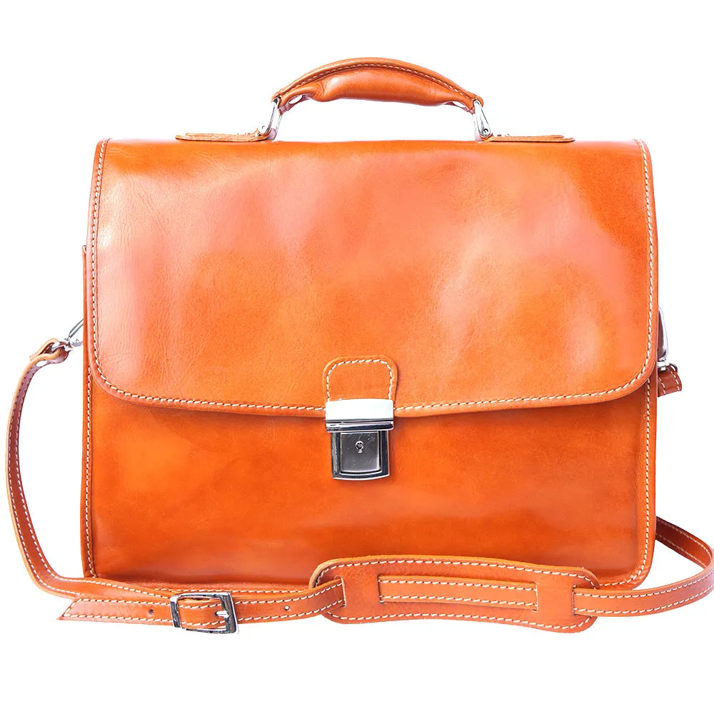 Leather briefcase with Laptop compartment inside