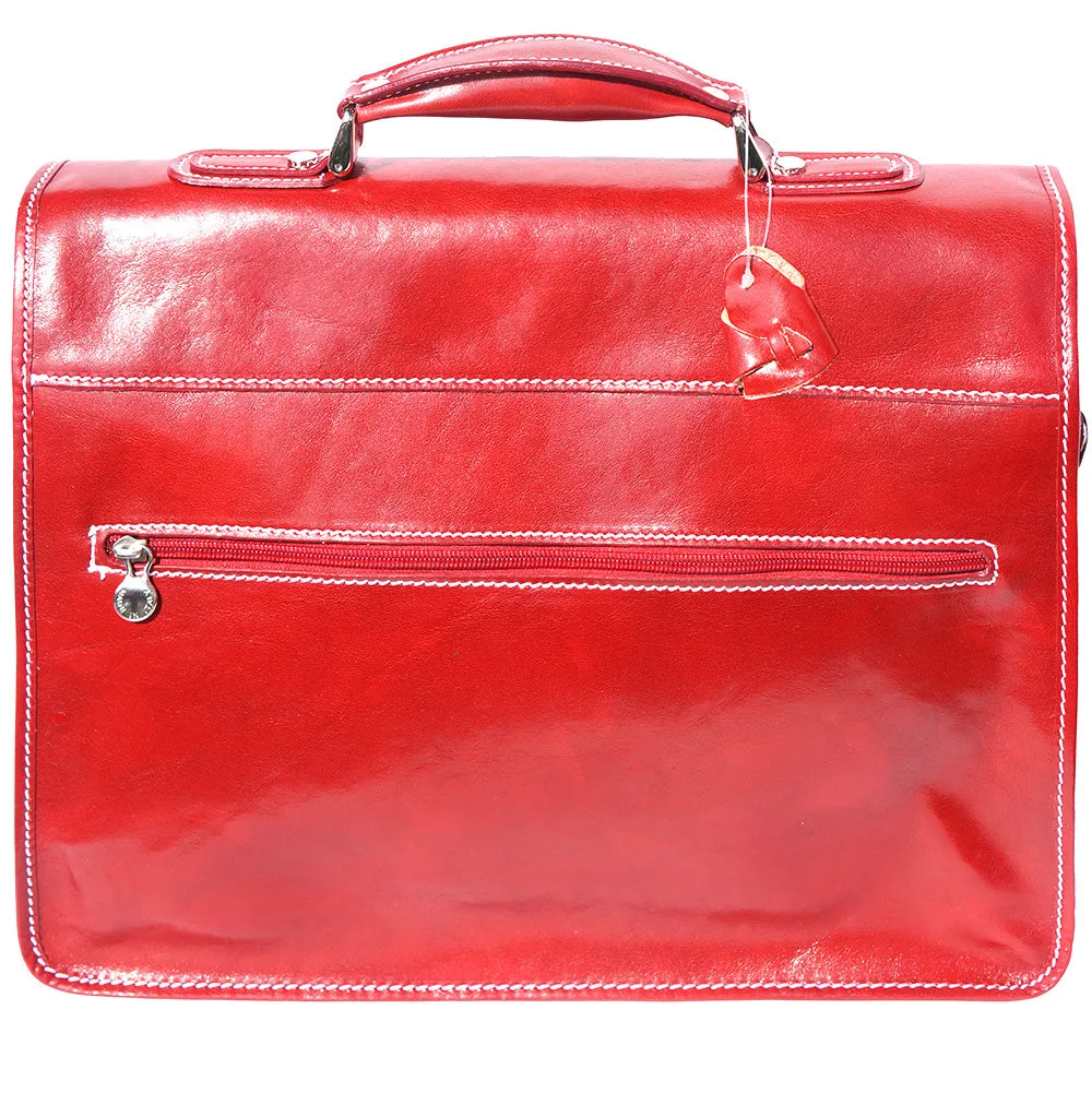 Leather briefcase with Laptop compartment inside