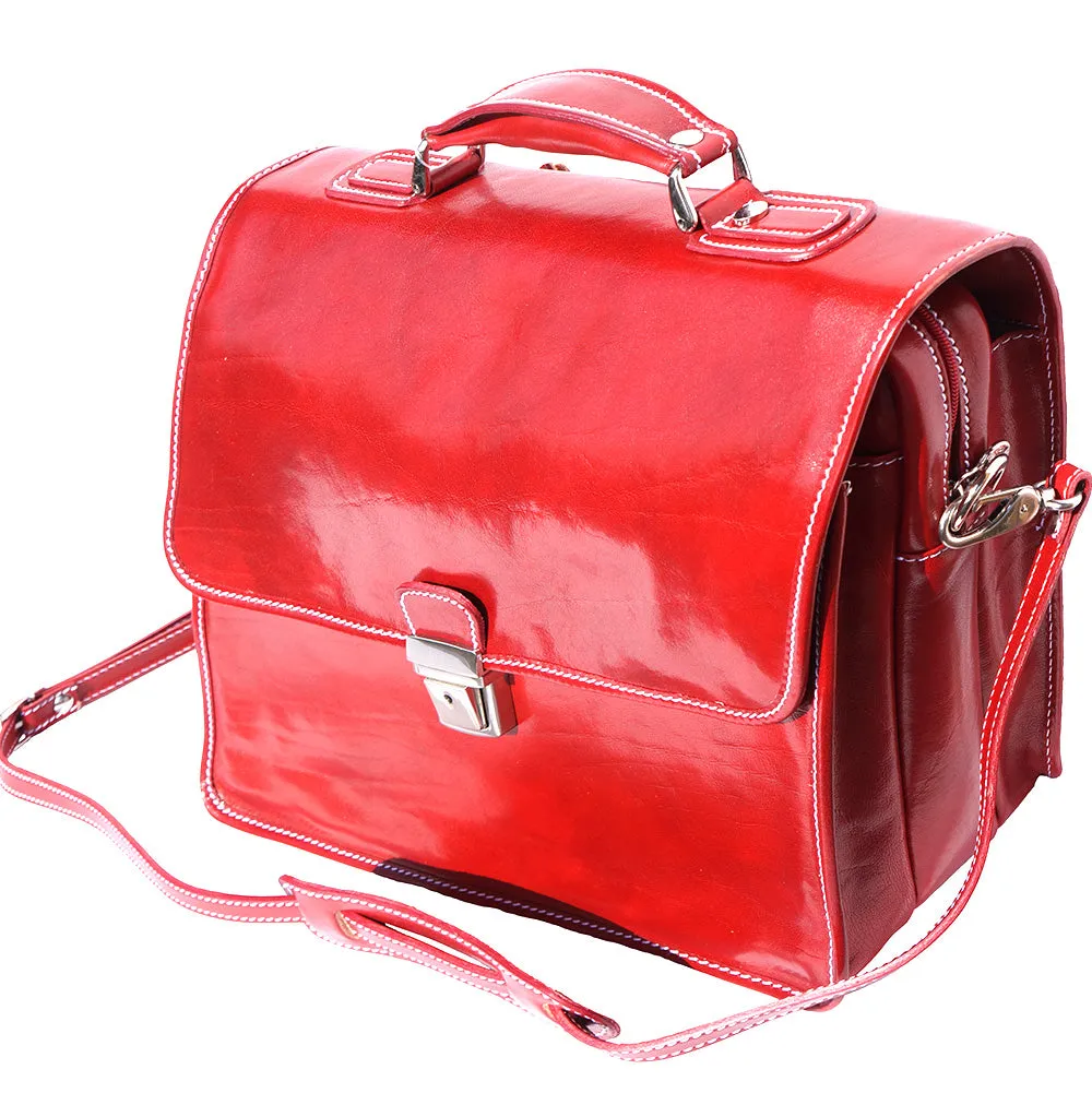 Leather briefcase with Laptop compartment inside