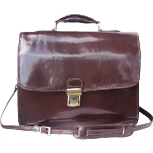 Leather briefcase with Laptop compartment inside