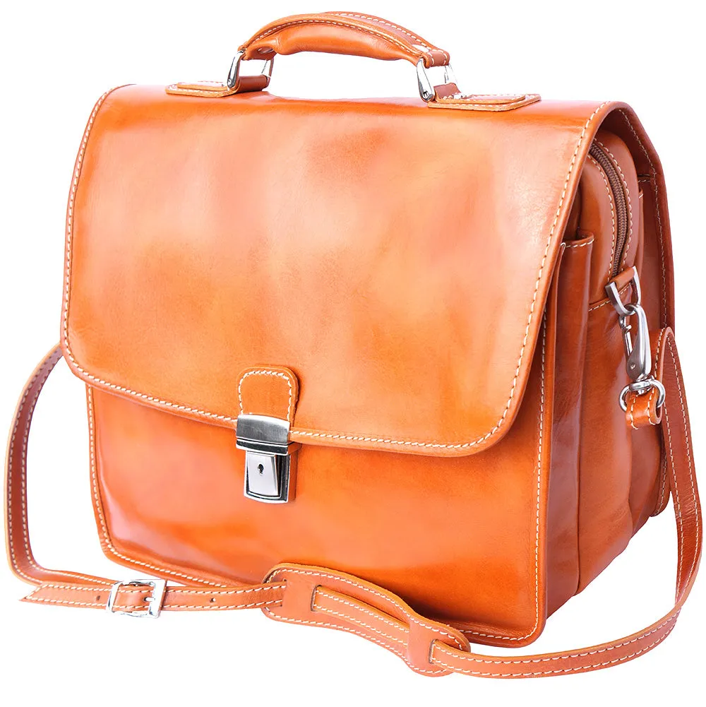 Leather briefcase with Laptop compartment inside