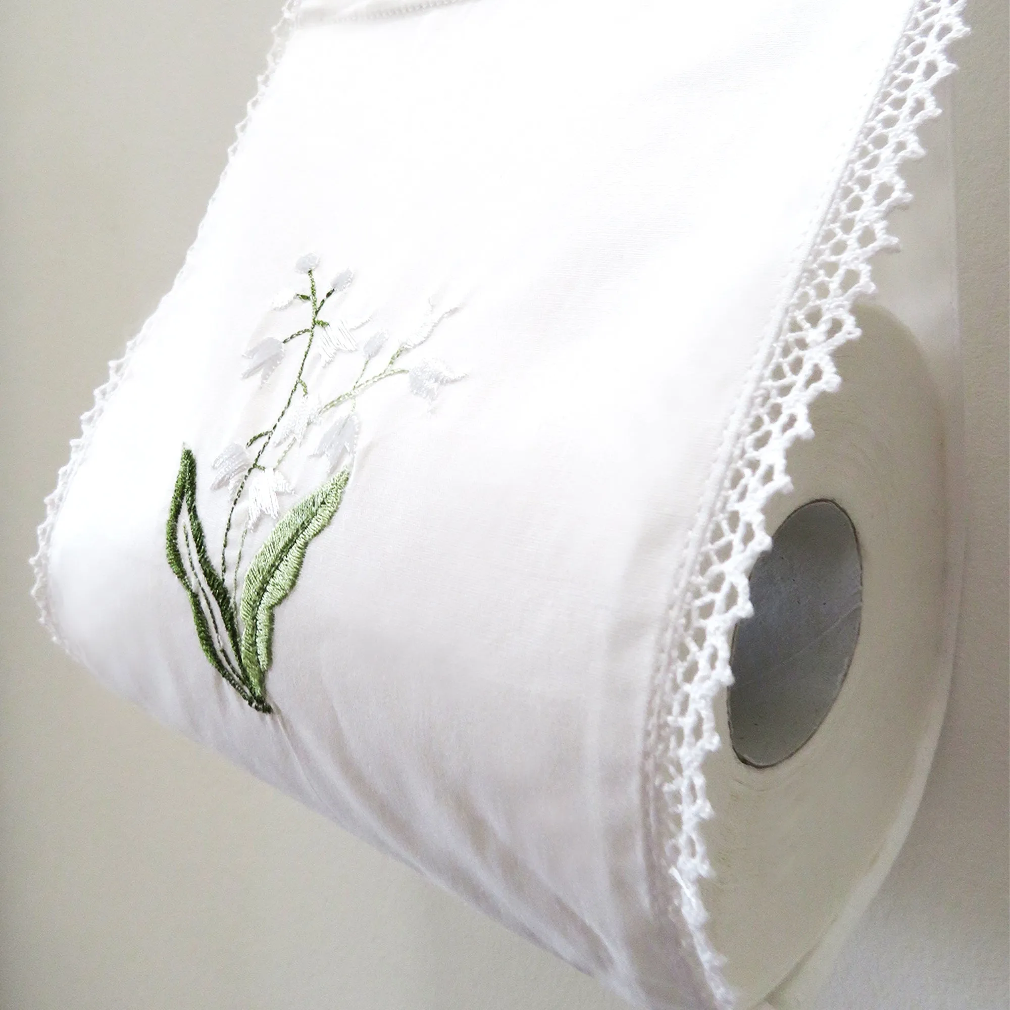 Lily of the Valley Cotton Roll Holder