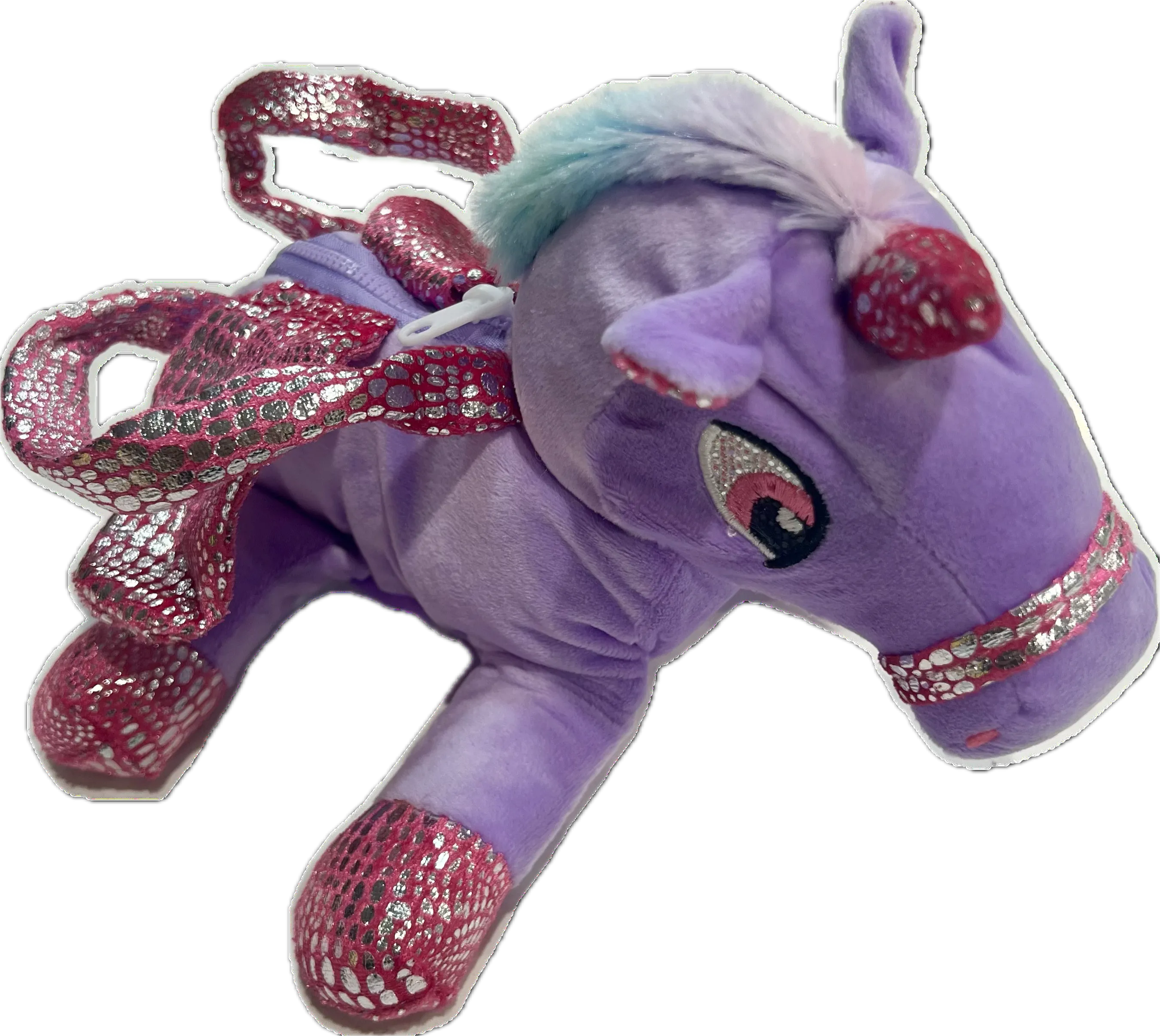 Little Miss Pony Horse Purse Bag with straps and pocket