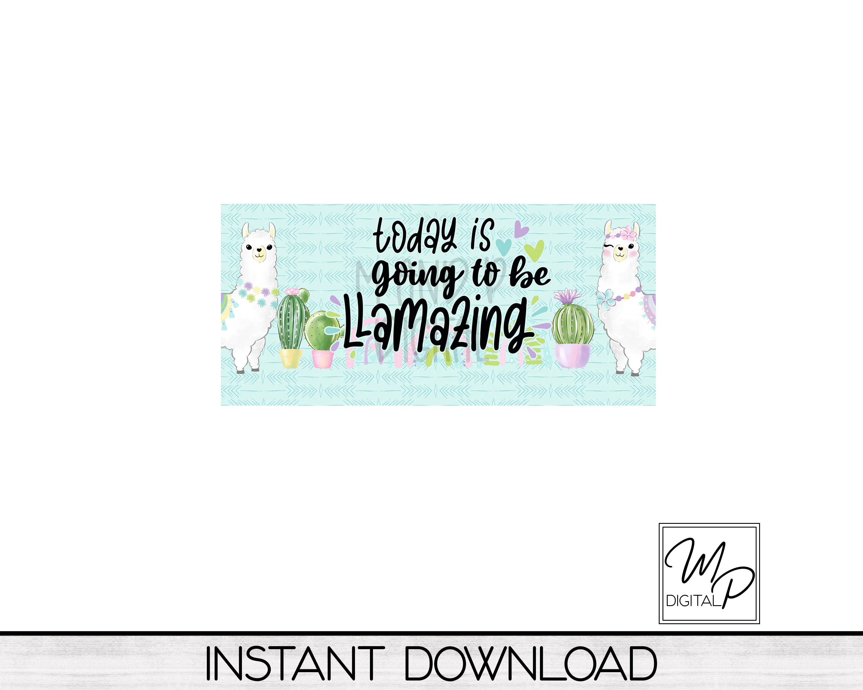 Llama Key Hanger PNG Sublimation Design, Digital Download