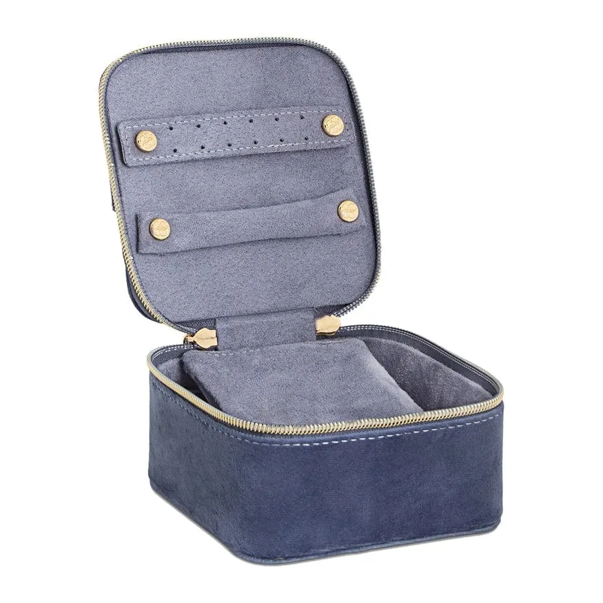 Luxe Velvet Jewelry Cube in Storm