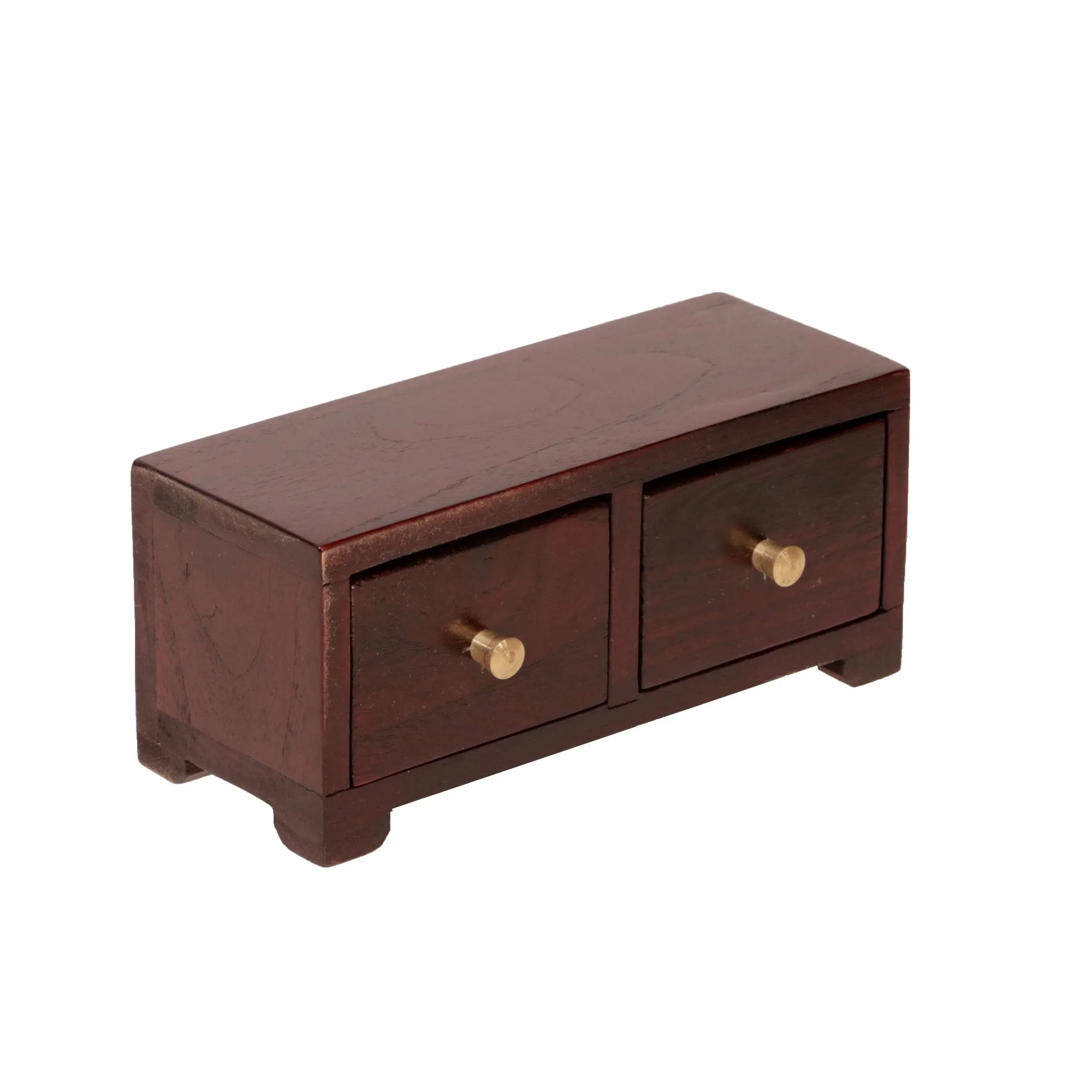Mahogany Touch 2 Drawer Tabletop Classic Desk Organiser