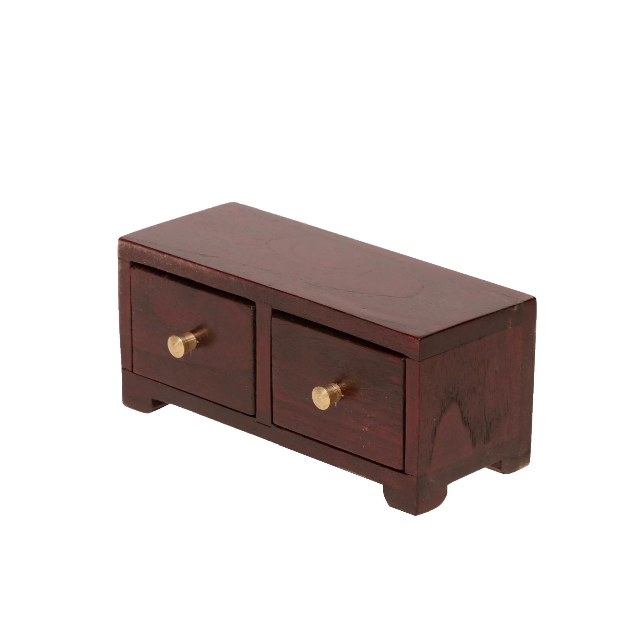 Mahogany Touch 2 Drawer Tabletop Classic Desk Organiser