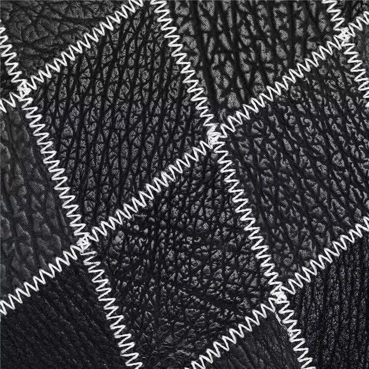 Mens Genuine Woven Ostrich Leather Briefcase Handbag Messenger Top Handle Bags