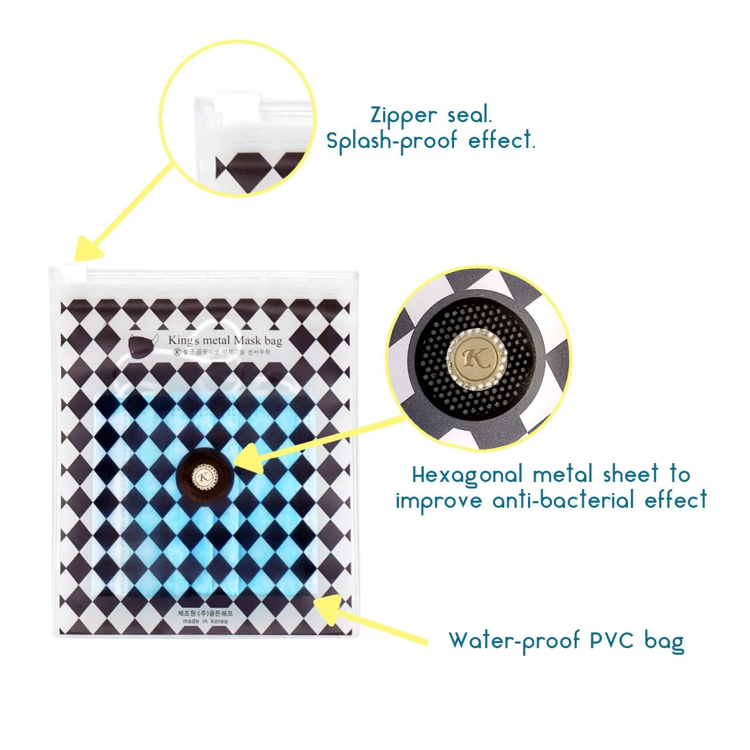METAL STERILISATION MASK STORAGE BAG