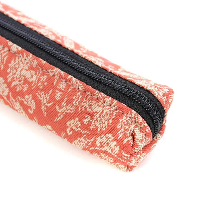 Nishijin-ori Pencil Case - Goats and Flowering Plants Design - ,  Made in Kyoto, Japan,  Japanese traditional craft pen case