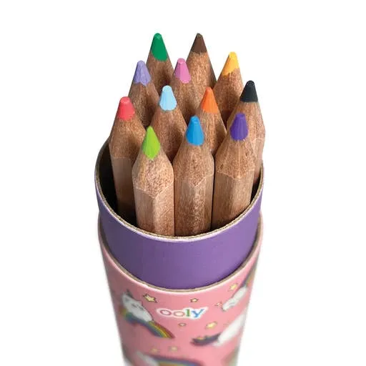 Ooly Draw 'n' Doodle Mini Colored Pencils   Sharpener | Set of 12