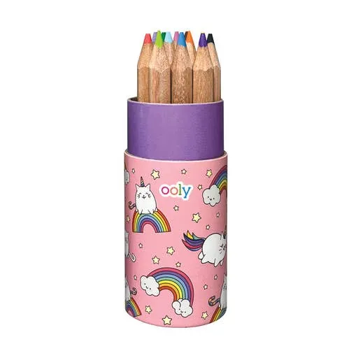 Ooly Draw 'n' Doodle Mini Colored Pencils   Sharpener | Set of 12