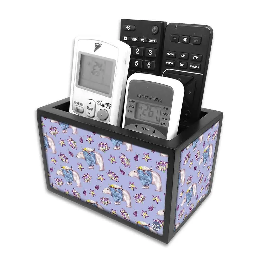 Organizer For TV AC Remotes - Polar Bear Riding