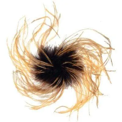 Ostrich Feather Brooches - Multi-Colored