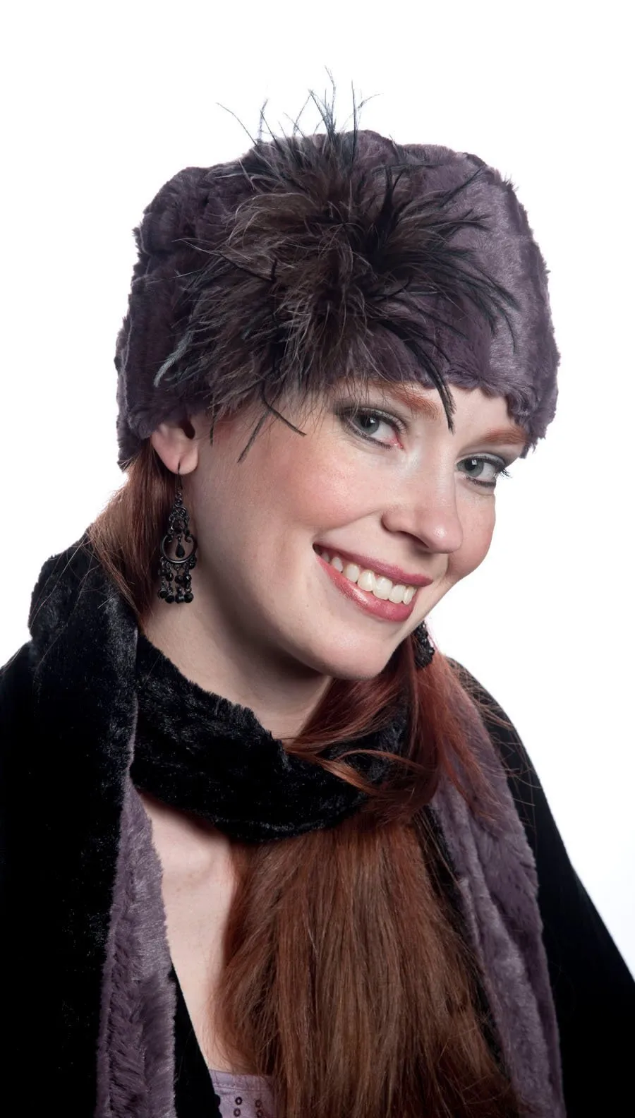 Ostrich Feather Brooches - Multi-Colored