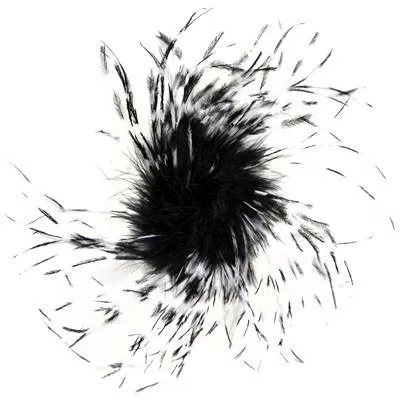 Ostrich Feather Brooches - Multi-Colored
