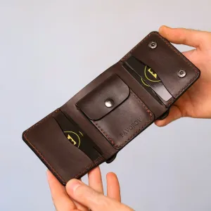 Personalised Mens Wallet, Brown Leather Wallet, Vintage Look Wallet, Custom Engraved Wallet, Christmas Gift for Him, leather gift
