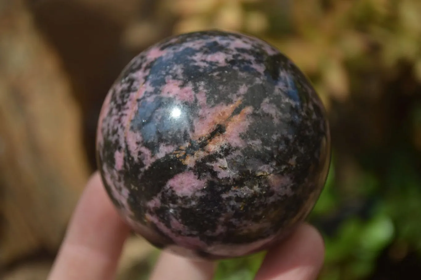 Polished Rhodonite Spheres  x 4 From Madagascar