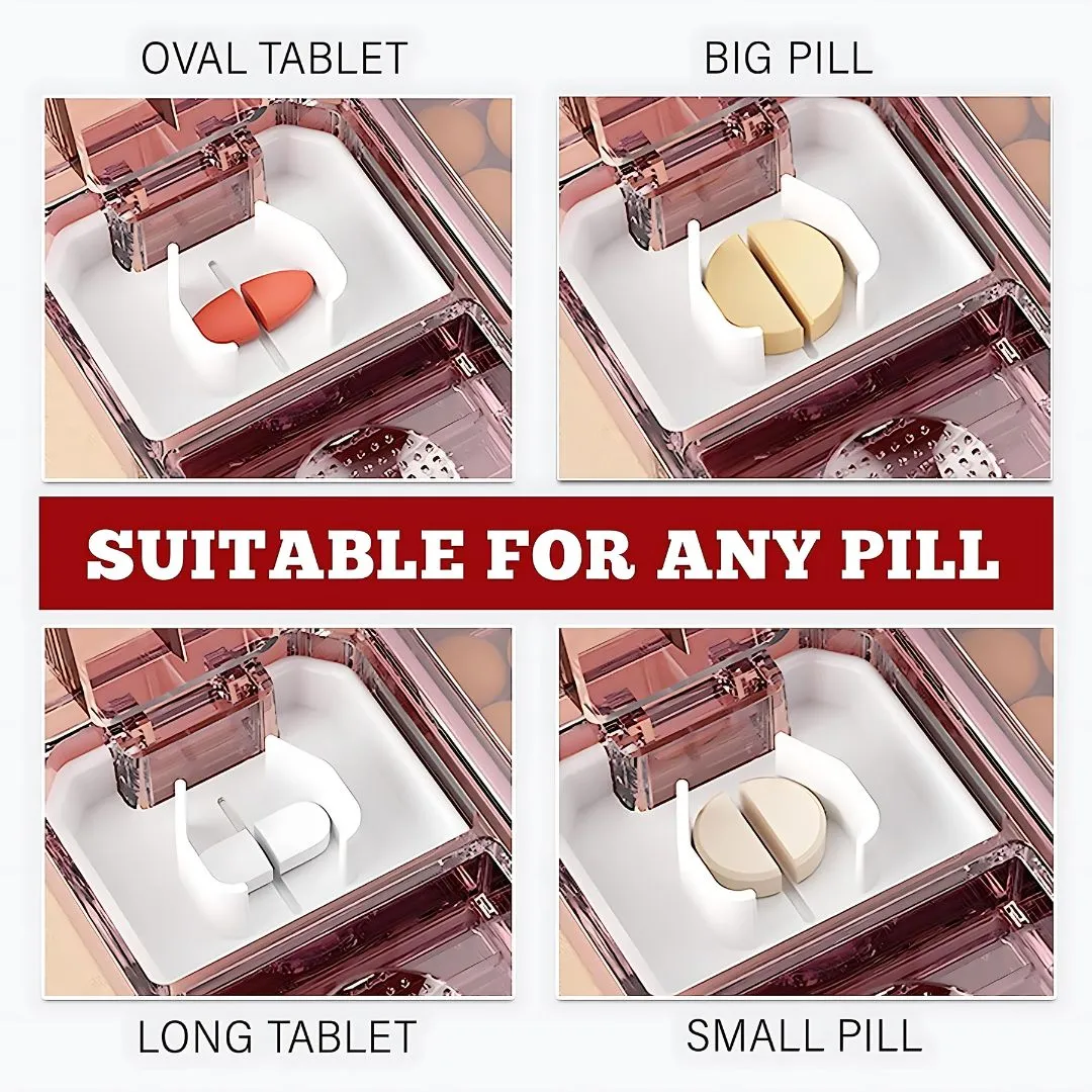 Portable Multipurpose Pill Box | Pill Cutter, Pill Crusher, Pill Splitter