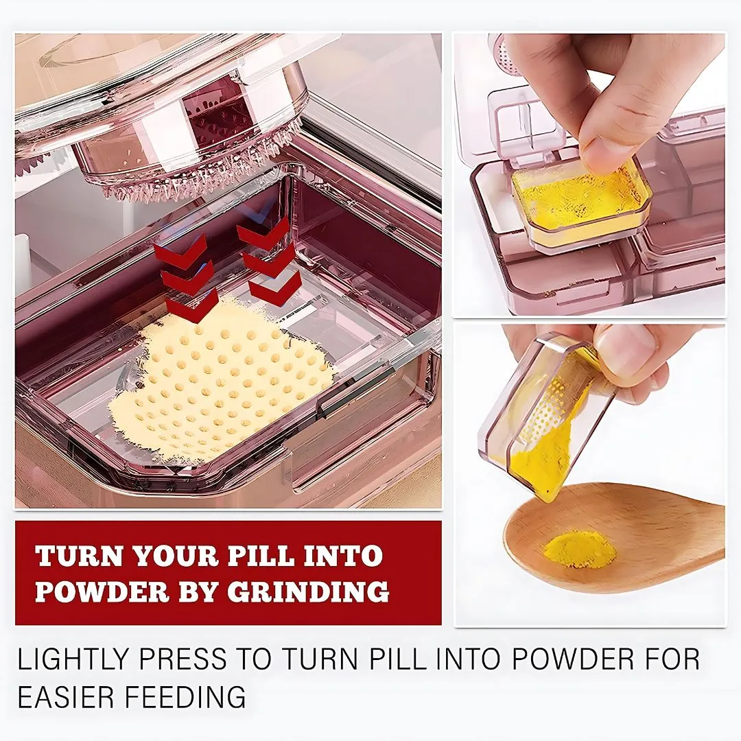 Portable Multipurpose Pill Box | Pill Cutter, Pill Crusher, Pill Splitter