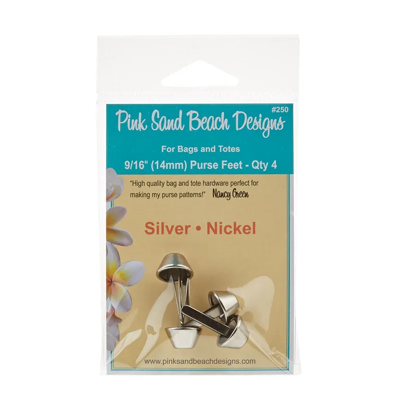Purse Feet - 9/16" Silver Nickel