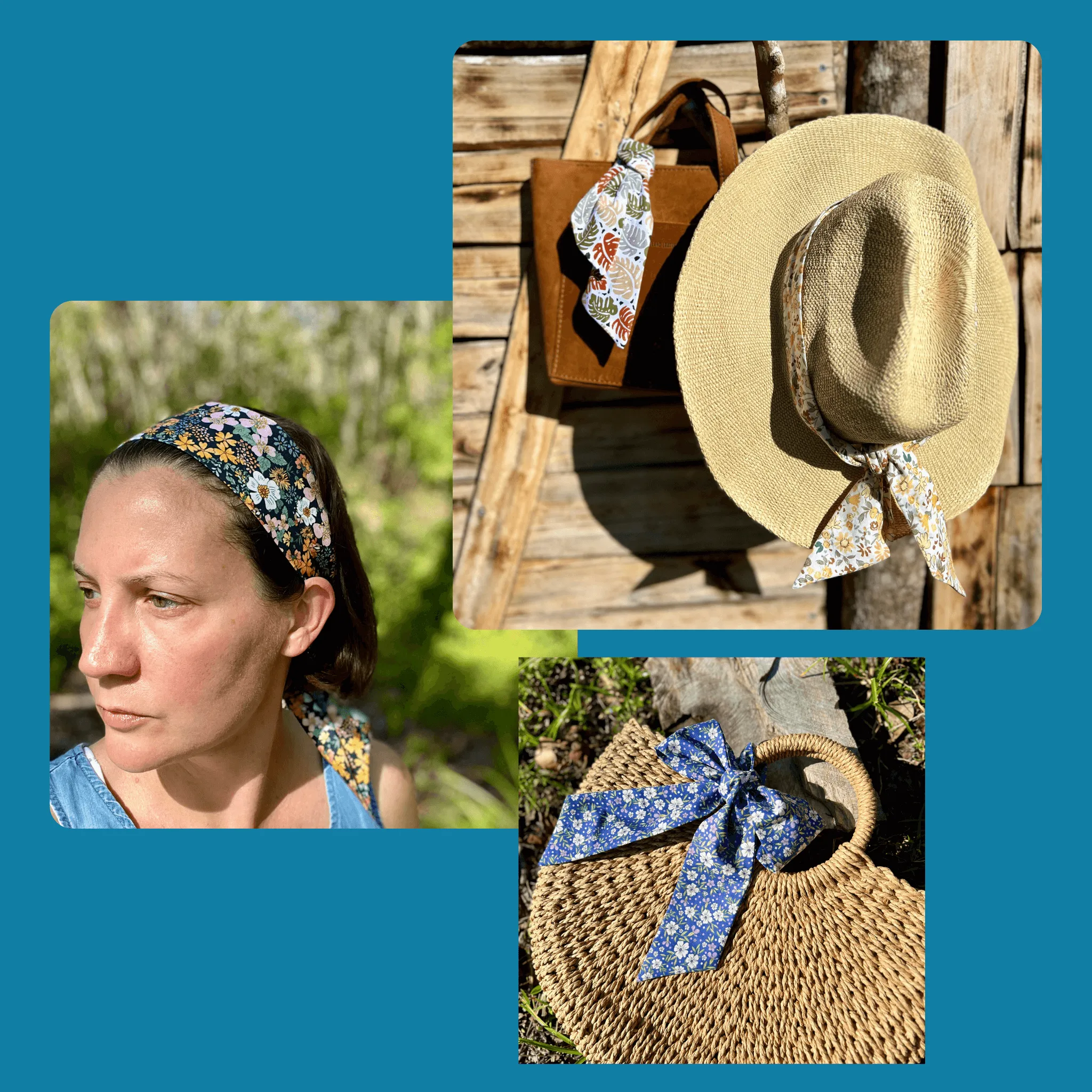 Purse Scarf - Spring Tan Floral Scarf