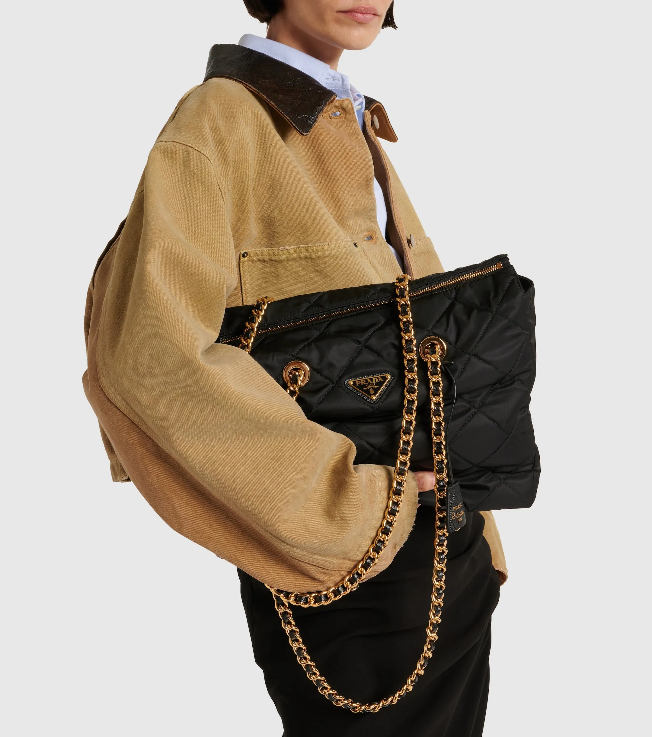 Re-Edition 1995 Chaîne Re-Nylon Large Shoulder Bag