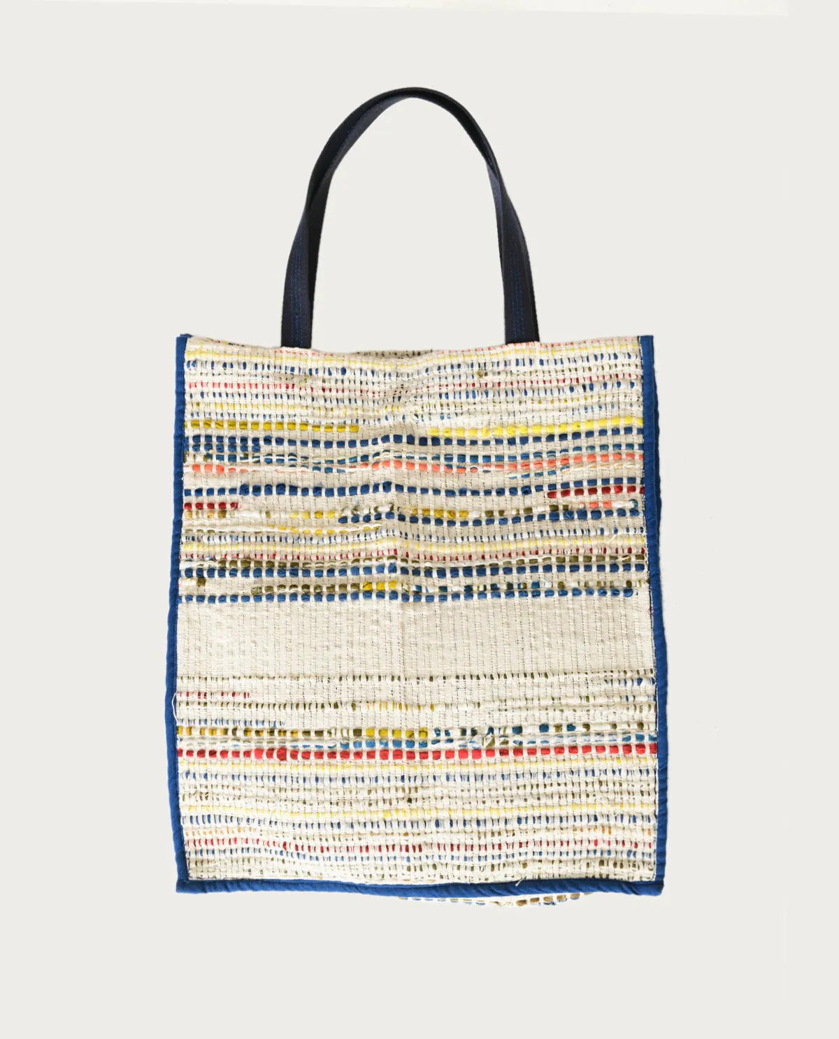 Recycled White Multi Colored Bag