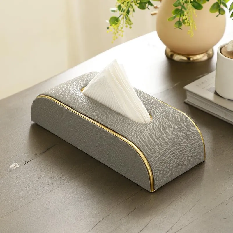 Relca Leather Tissue Box - Grey